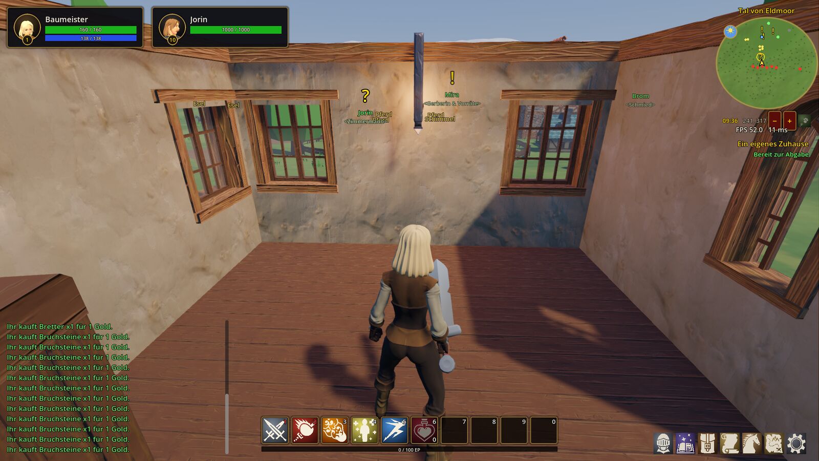 Inside a self-built house